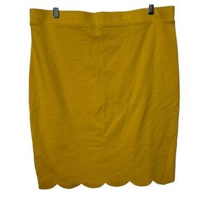Torrid yellow scalloped pointe mini skirt stretch torrid 0 Large 12